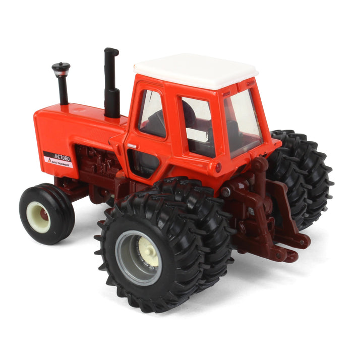 1/64 Allis Chalmers 7080 Maroon Belly Tractor with Rear Duals