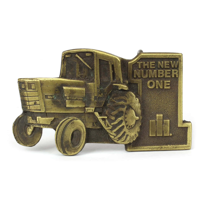 International 5288 Brass Belt Buckle with  "The New Number One" Limited Edition