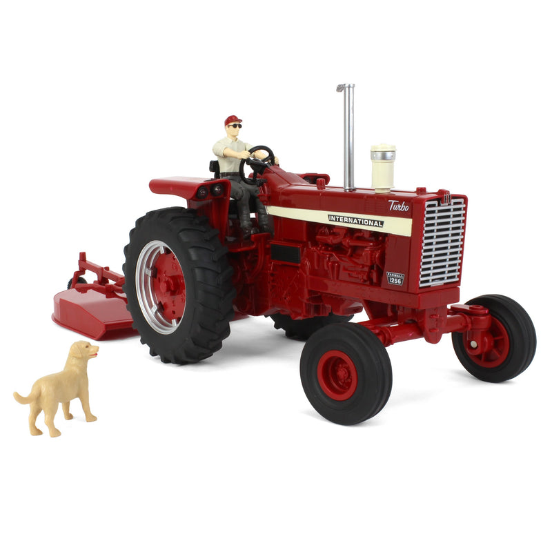 (B&D) 1/16 Big Farm Farmall 1256 Tractor with Mower & Figures - Damaged Box