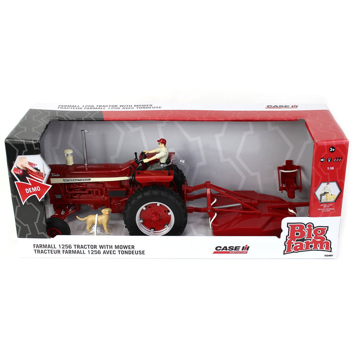 (B&D) 1/16 ERTL Big Farm Farmall 1256 with Mower & Figures - Damaged Box