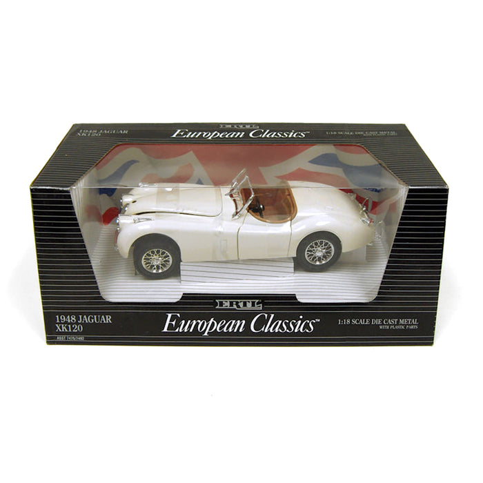 1/18 1948 Cream Jaguar XK120 Die-cast Car by ERTL