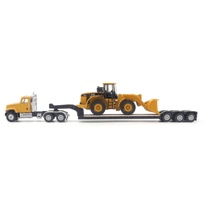 1/87 Caterpillar CT681 Day Cab with Lowboy & 950G Wheel Loader