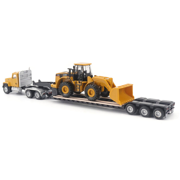 1/87 Caterpillar CT681 Day Cab with Lowboy & 950G Wheel Loader