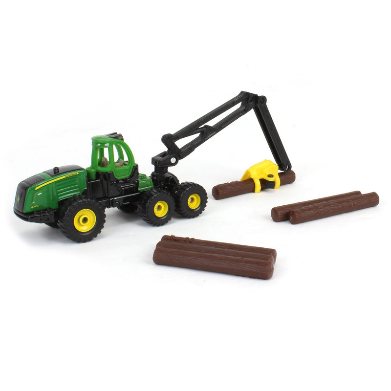 John Deere 1470E Harvester with 6 Logs
