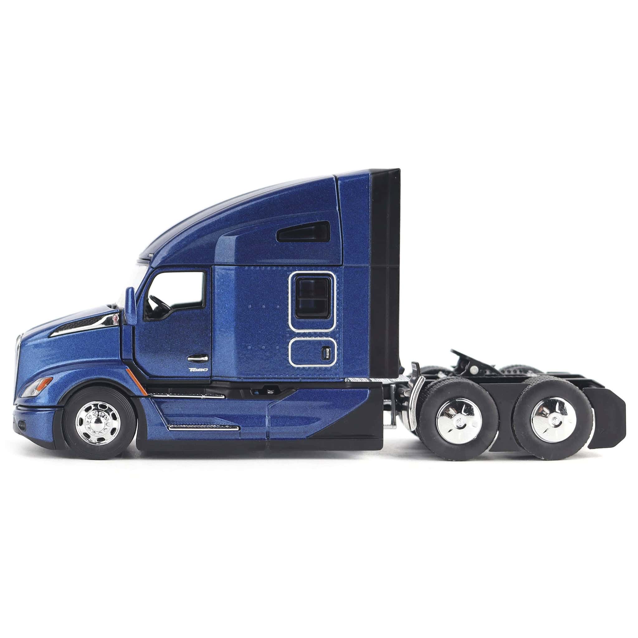 1/50 Cerulean Blue Kenworth T680 76in High-Roof Sleeper Cab Tandem