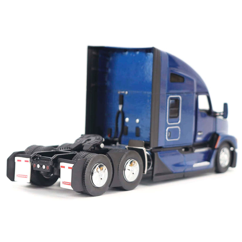 1/50 Cerulean Blue Kenworth T680 76in High-Roof Sleeper Cab Tandem Tractor by Diecast Masters
