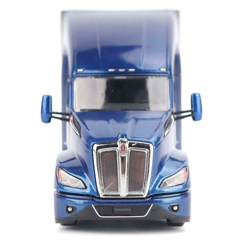 1/50 Cerulean Blue Kenworth T680 76in High-Roof Sleeper Cab Tandem Tractor by Diecast Masters