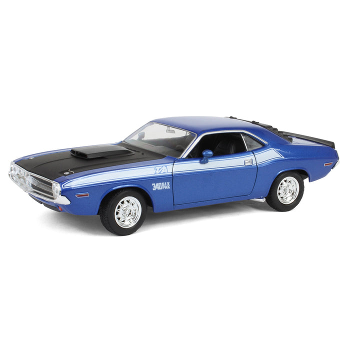 1/24 Blue 1970 Dodge Challenger T/A 340 Six Pak Car by First Gear