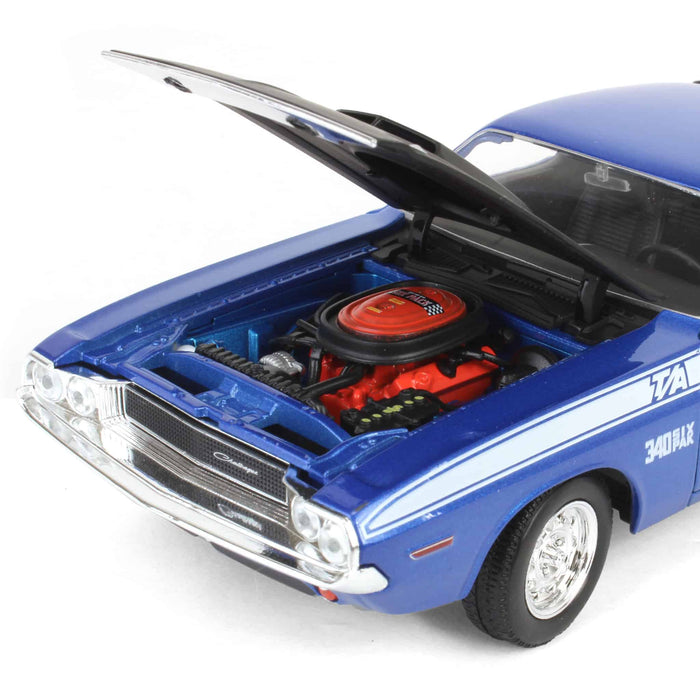 1/24 Blue 1970 Dodge Challenger T/A 340 Six Pak Car by First Gear