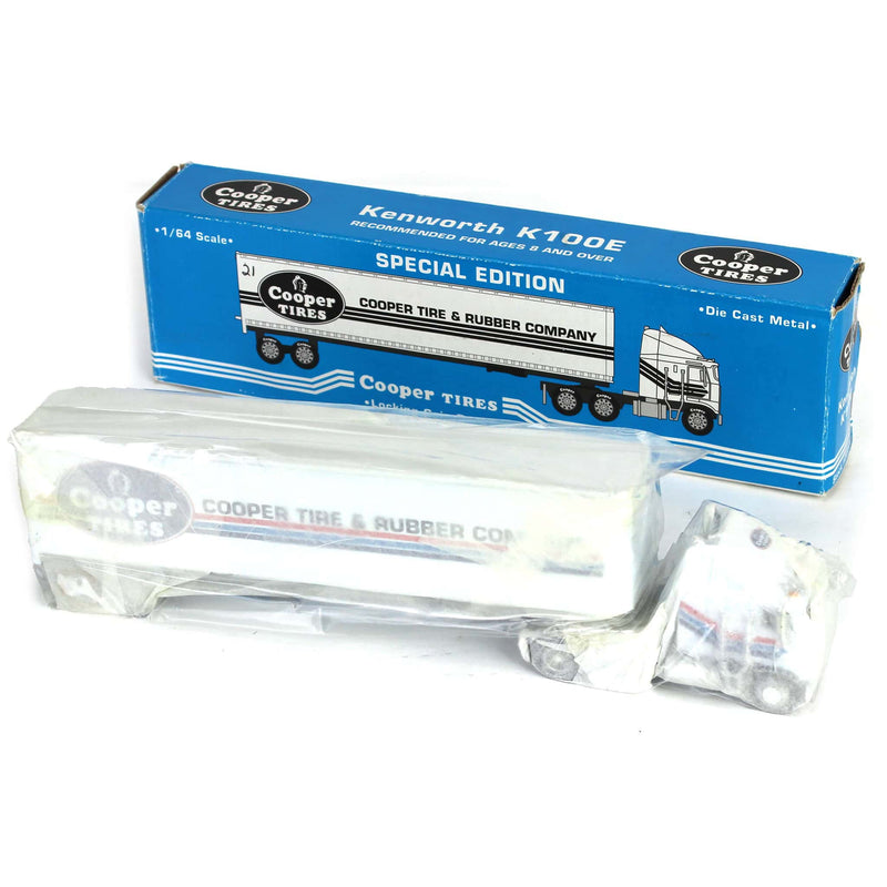 1/64 Kenworth K100E COE with Cooper Tire Box Trailer Locking Coin Bank