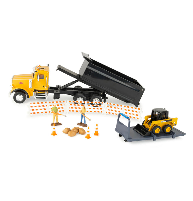 1/32 Big Farm 19-Piece Construction Set with Peterbilt Switch 'n Load Truck
