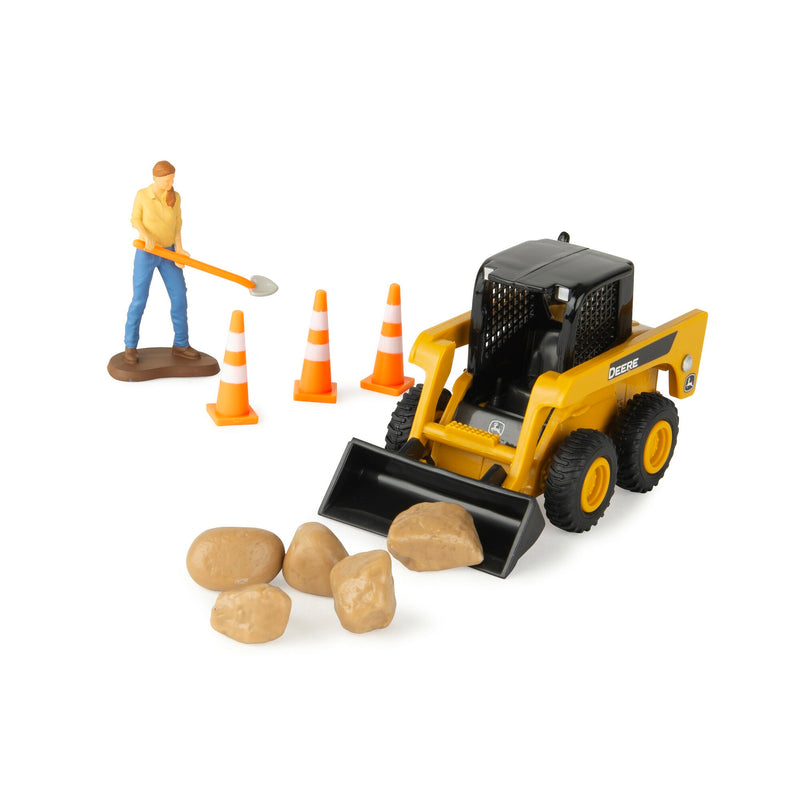 1/32 Switch 'n Load 19-Piece Construction Set with Peterbilt Truck & John Deere Skid Steer