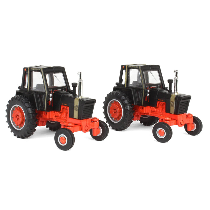 (B&D) 1/64 Case 970 & 1070 Agri King Black Knight Tractors Set, ERTL Prestige Collection - Damaged Box