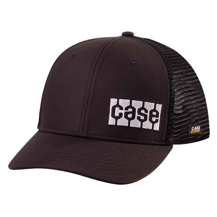 Vintage Case Logo Black Cap with Black Mesh Back