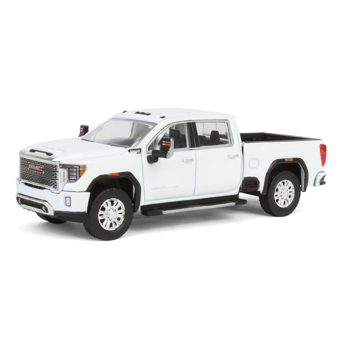 1/64 2022 GMC Sierra 2500 Denali, Summit White, Karson Diecast Exclusive