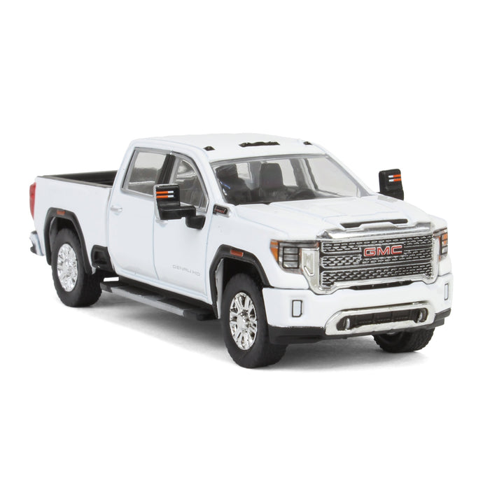 1/64 2022 GMC Sierra 2500 Denali, Summit White, Karson Diecast Exclusive