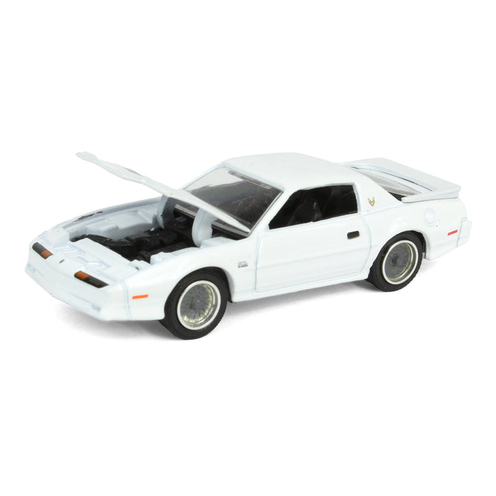 1/64 1987 Pontiac Firebird T/A GTA, White with Silver Rims, Midwest Diecast Exclusive