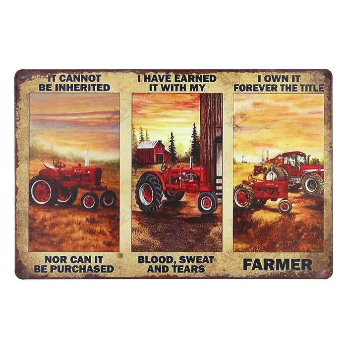 IH Farmall American Farmer 11.75in x 8in Tin Sign