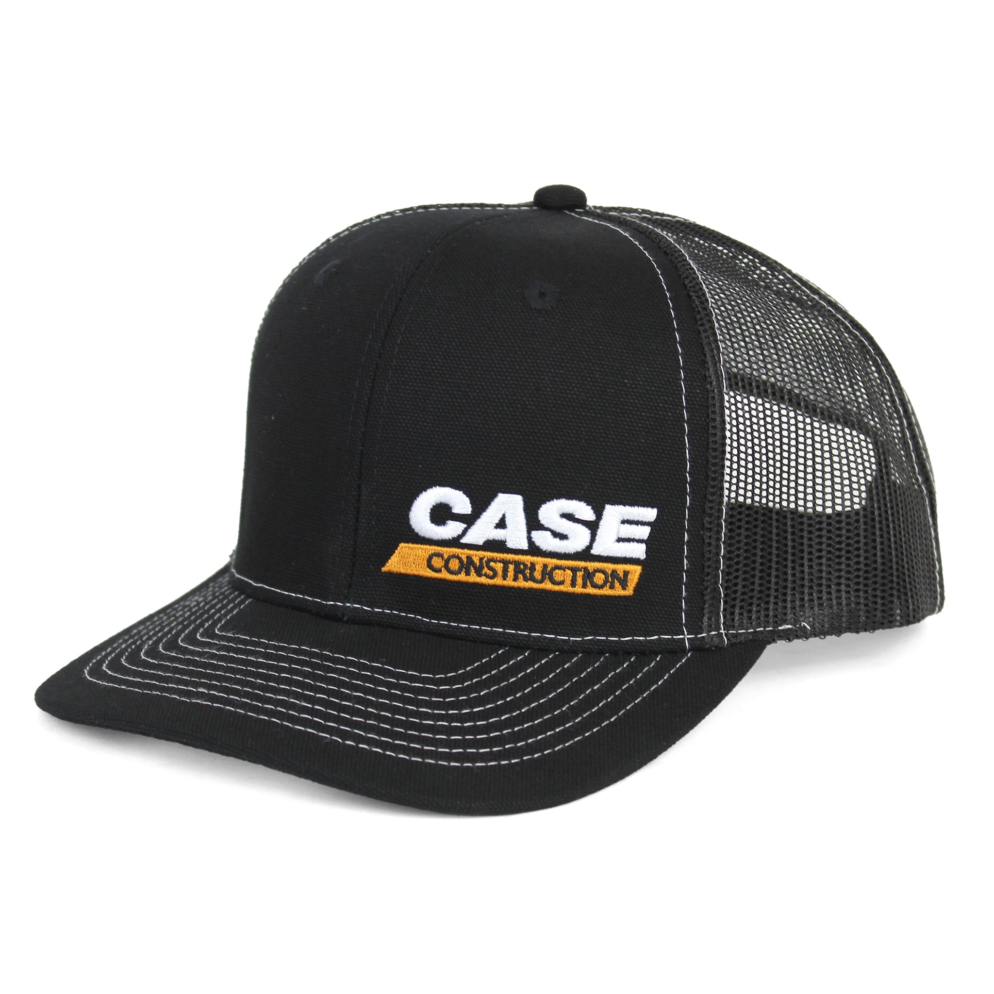 Case Construction Black Canvas Cap with Black Mesh Back — Outback Toys