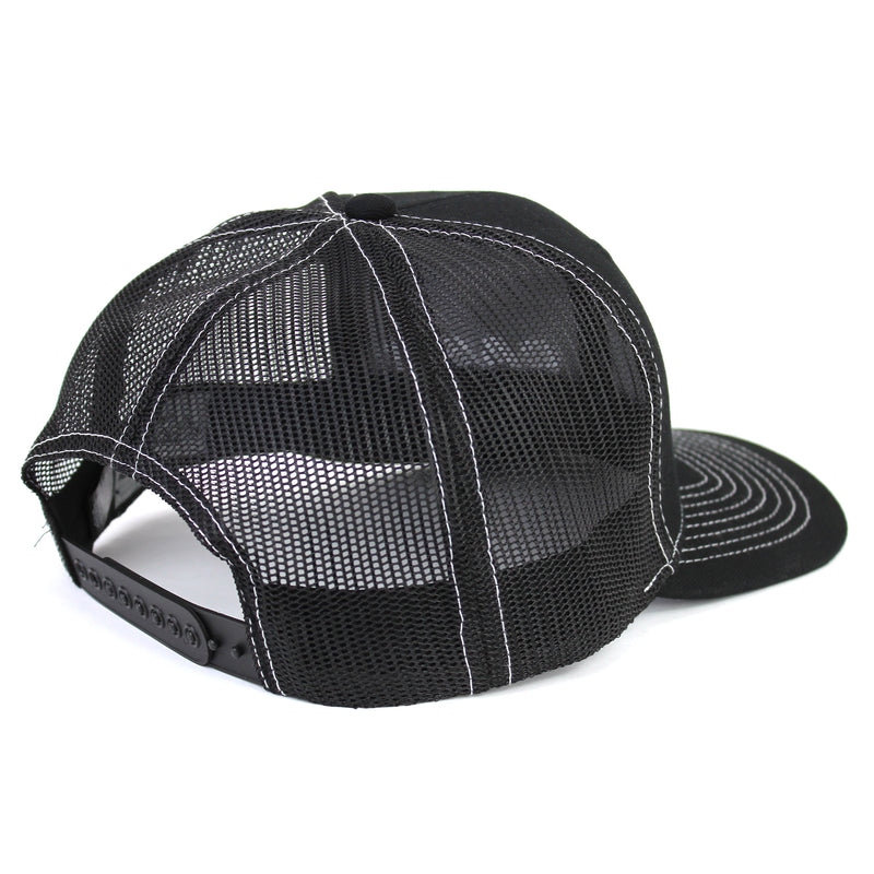 Case Construction Black Canvas Cap with Black Mesh Back
