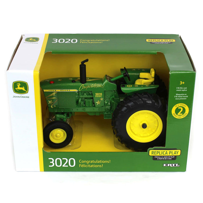 1/16 John Deere 3020 Wide Front with Congratulations Graphics