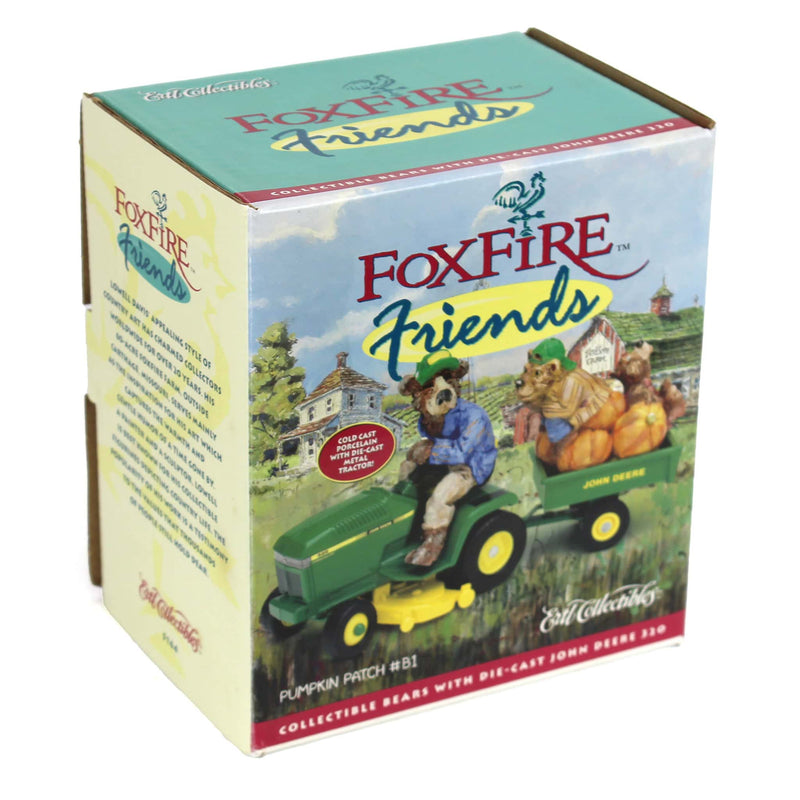 1/16 John Deere 320 Lawn Tractor with Cart & Lowell Davis Bear Figurine