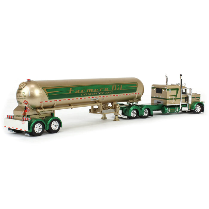1/64 Peterbilt 389 with Mississippi LPG Tandem-axle Tanker, Farmer's Oil Co. Mop & Glo, DCP by First Gear