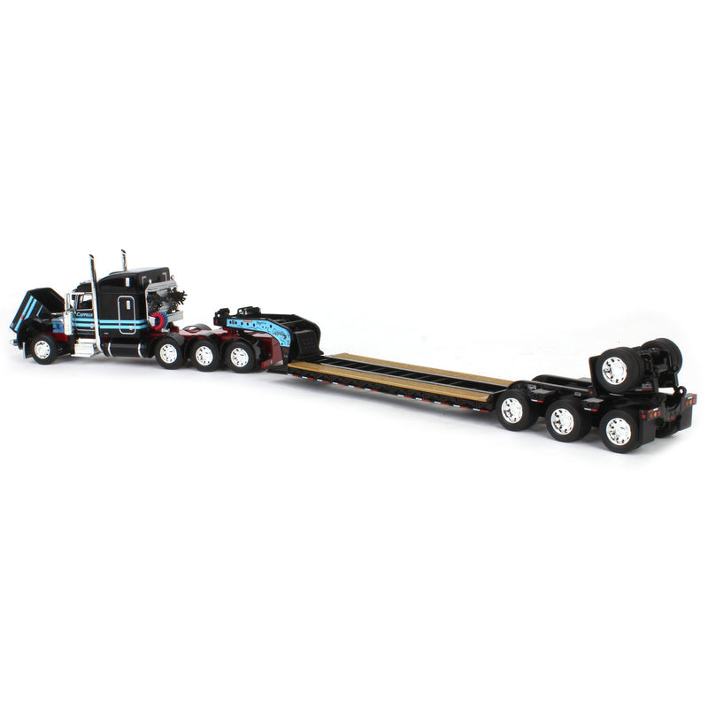 1/64 Peterbilt 389 Semi Truck with Fontaine Magnitude Lowboy Trailer & Fliptail, Cappello Heavy Transport, DCP by First Gear