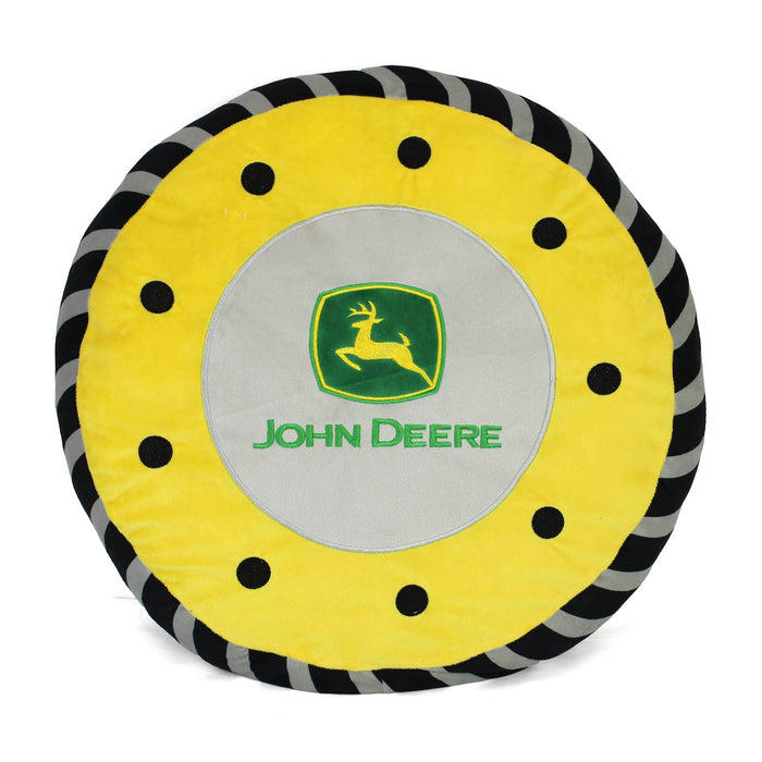 John Deere Round Tire Plush Pillow