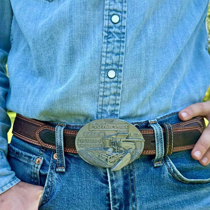 2024 Case IH ProHarvest Pewter Belt Buckle