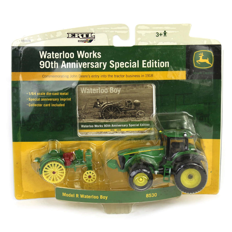1/64 John Deere 8530 & Model R Waterloo Boy by ERTL, Waterloo Works 90th Anniversary Special Edition