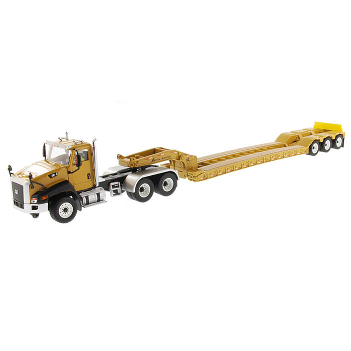 1/50 Caterpillar CT660 Highway Truck with Lowboy Trailer