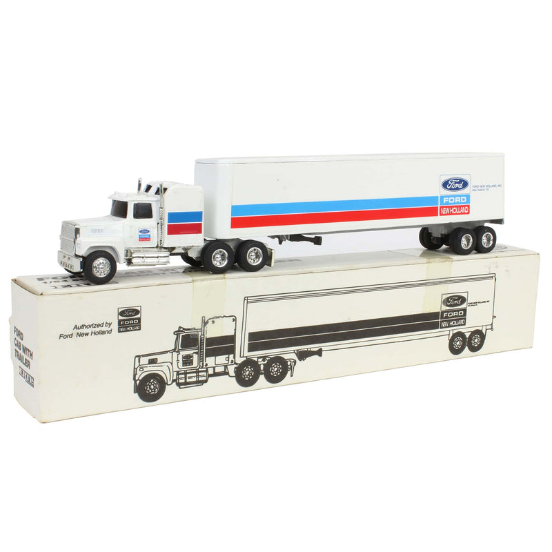 1/64 Ford LTL-9000 Semi Truck with Ford New Holland Box Trailer by ERTL