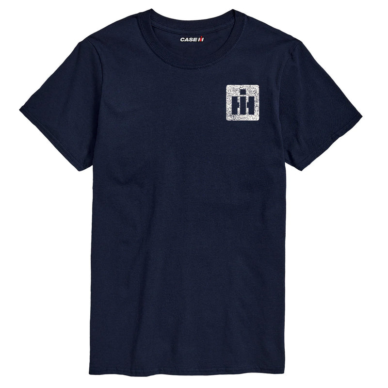 Adult IH Faith Family Farming Flag Navy Blue Short Sleeve T-Shirt
