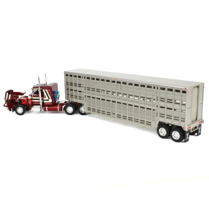 1/64 Peterbilt 359 Sleeper with Wilson Vintage Livestock Trailer, 2024 National Farm Toy Museum