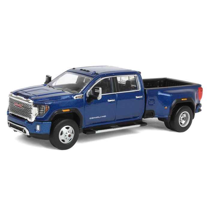 1/64 2022 GMC Sierra 3500 Denali Dually, Pacific Blue, Karson Diecast Exclusive