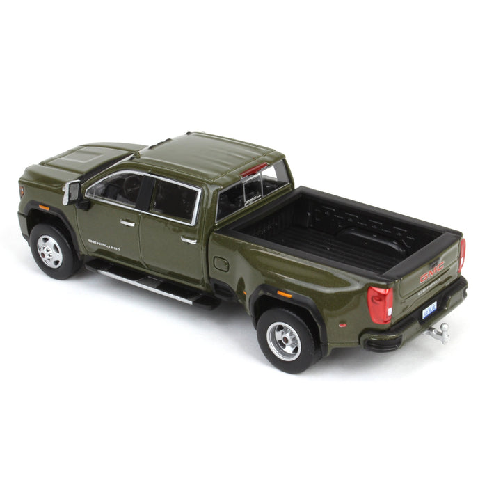 1/64 2022 GMC Sierra 3500 Denali Dually, Forest Metallic, Karson Diecast Exclusive