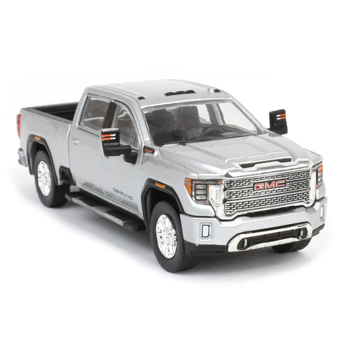 1/64 2022 GMC Sierra 2500 Denali, Quick Silver Metallic, Karson Diecast Exclusive