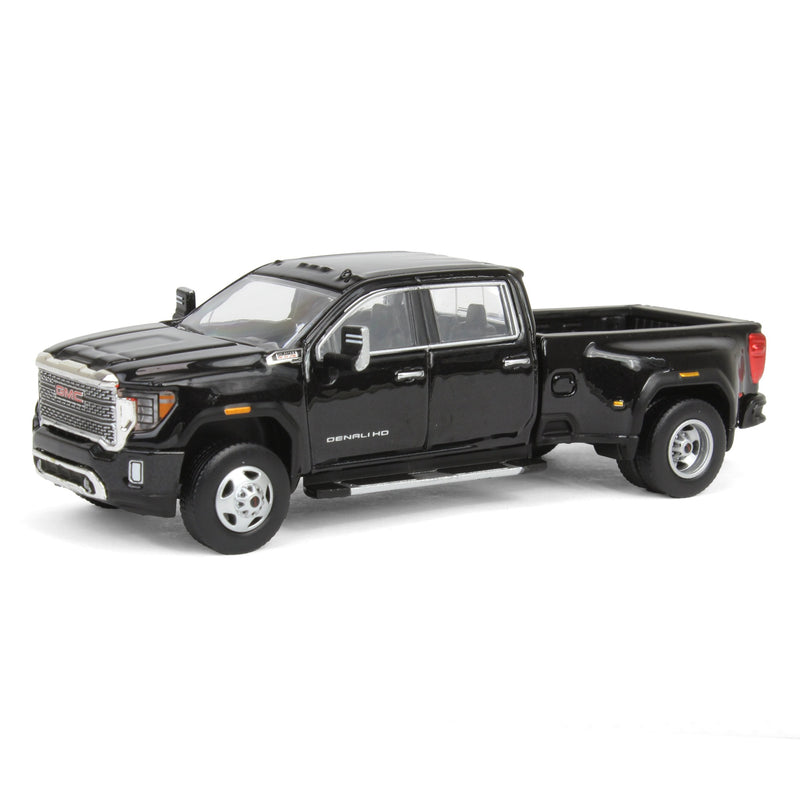 (B&D) 1/64 2022 GMC Sierra 3500 Denali Dually, Ebony Twilight Metallic, Karson Diecast Exclusive - Damaged Item