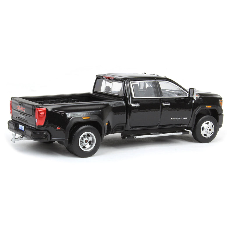 (B&D) 1/64 2022 GMC Sierra 3500 Denali Dually, Ebony Twilight Metallic, Karson Diecast Exclusive - Damaged Item