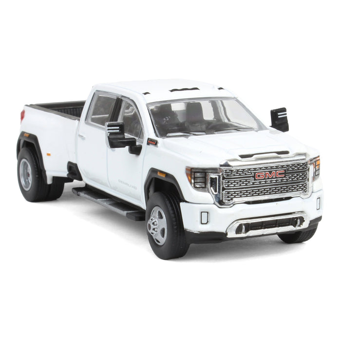 1/64 2022 GMC Sierra 3500 Denali Dually, White Frost, Karson Diecast Exclusive