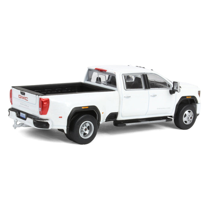 1/64 2022 GMC Sierra 3500 Denali Dually, White Frost, Karson Diecast Exclusive