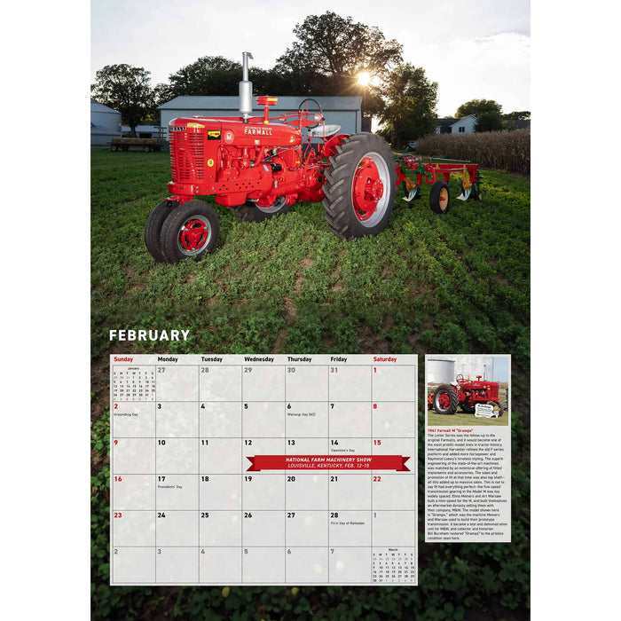 2025 Farmall Tractors 12 Month Calendar, 17in x 12in