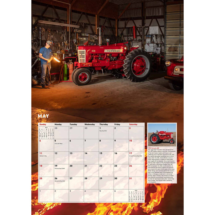 2025 Farmall Tractors 12 Month Calendar, 17in x 12in