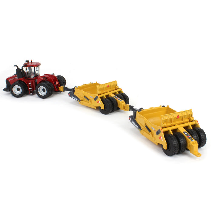 1/64 Case IH AFS Connect Steiger 580 4WD with (2) Ashland 2811E Pull Type Scrapers