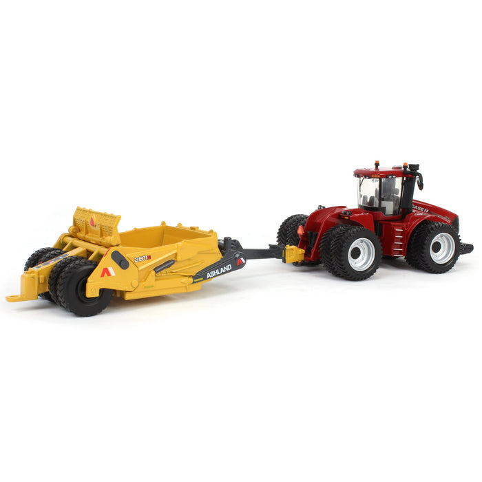 1/64 Case IH AFS Connect Steiger 580 4WD with (1) Ashland 2811E Pull Type Scraper