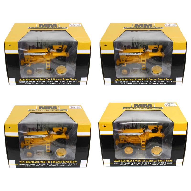 Set of 4 ~ 1/16 High Detail Minneapolis Moline G-1000 Vista Wide Front with Rear Duals