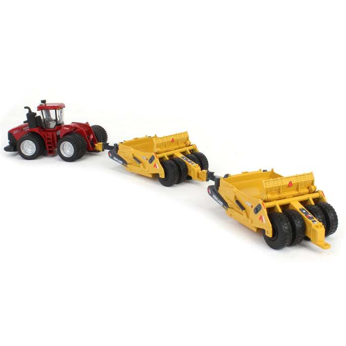 1/64 Case IH AFS Connect Steiger 540 4WD with (2) Ashland 2811E Pull Type Scrapers