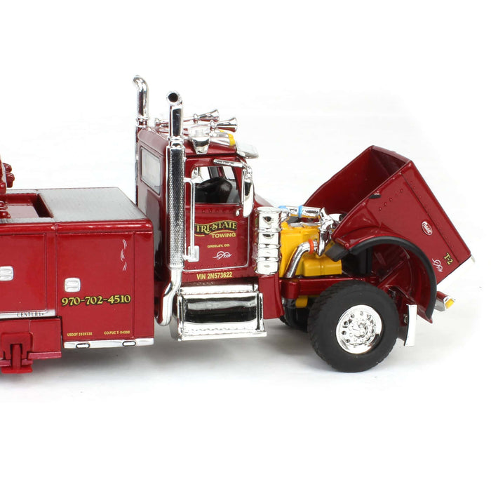 1/64 Red Peterbilt 389 with Century 1150 Rotator Wrecker, Tri-State Commodities, DCP by First Gear