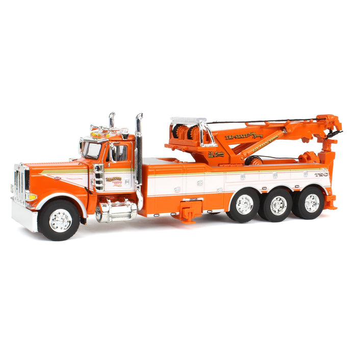 1/64 Orange/White Peterbilt 389 with Century 1150 Rotator Wrecker, Tri-State Commodities, DCP by First Gear